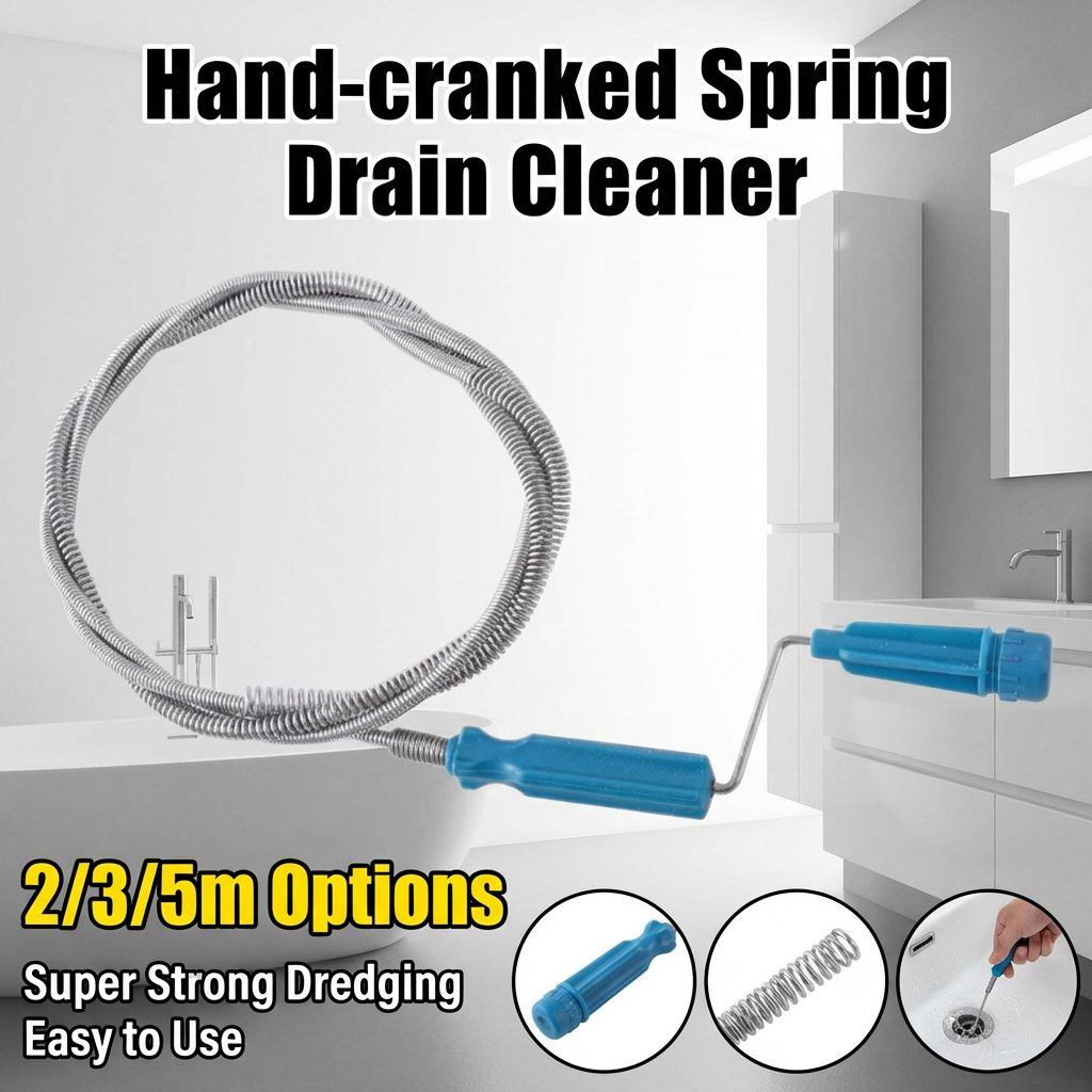 Drain Snake Flexible - Manual Flexible Spring Drain Cleaner Plumbing