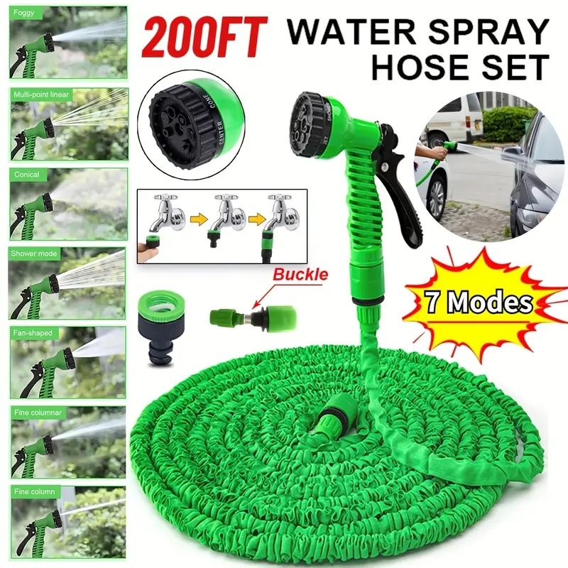 Flexible Hose Braided - 25FT-200FT Expandable Magic Hose Lightweight Design