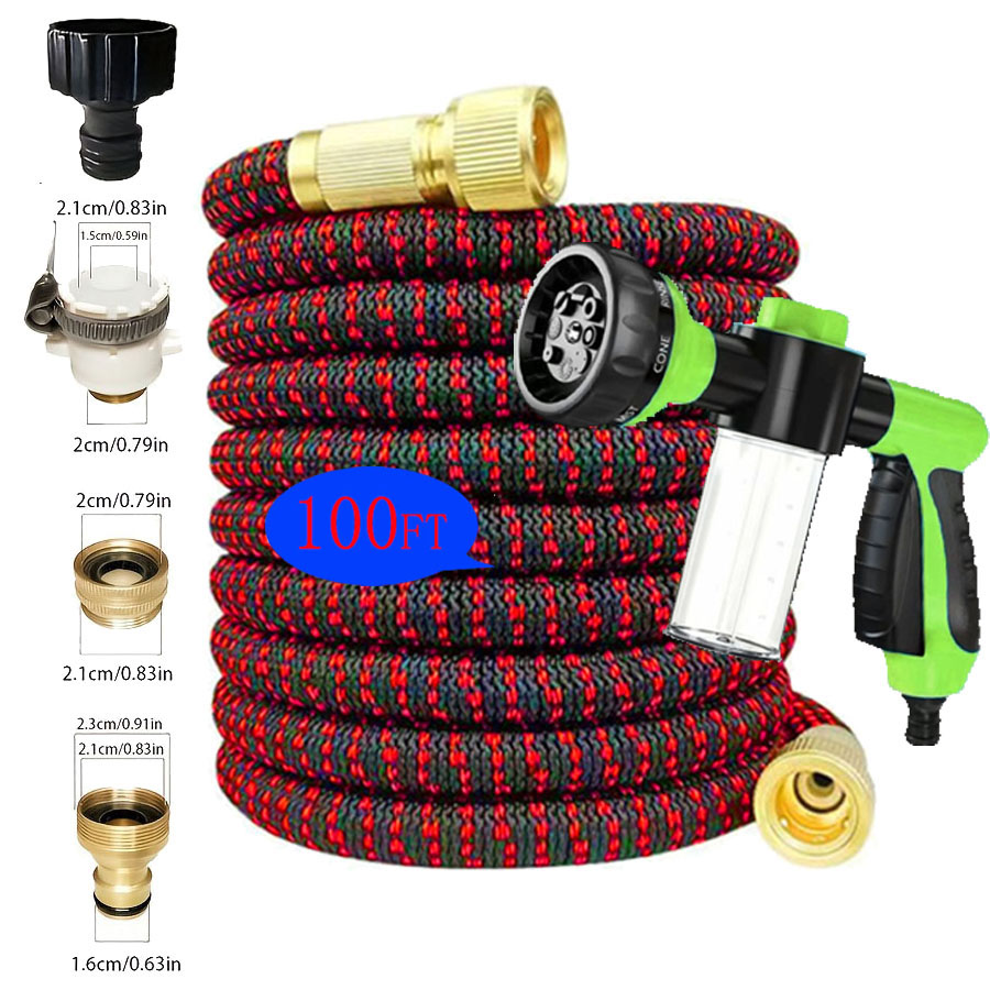 100FT Red Green Braided Expand - Flexible Hose Braided ulasan dan harga