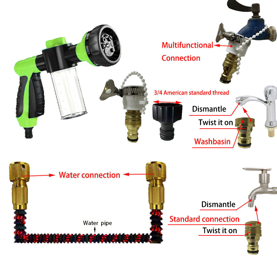 100FT Red Green Braided Expand - Flexible Hose Braided ulasan dan harga