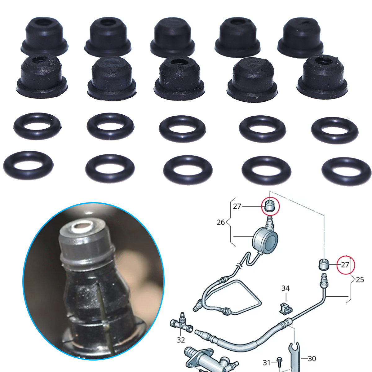 For Fiat Ulysse Peugeot 806 19 - Plastic Pipe Clip ulasan dan harga