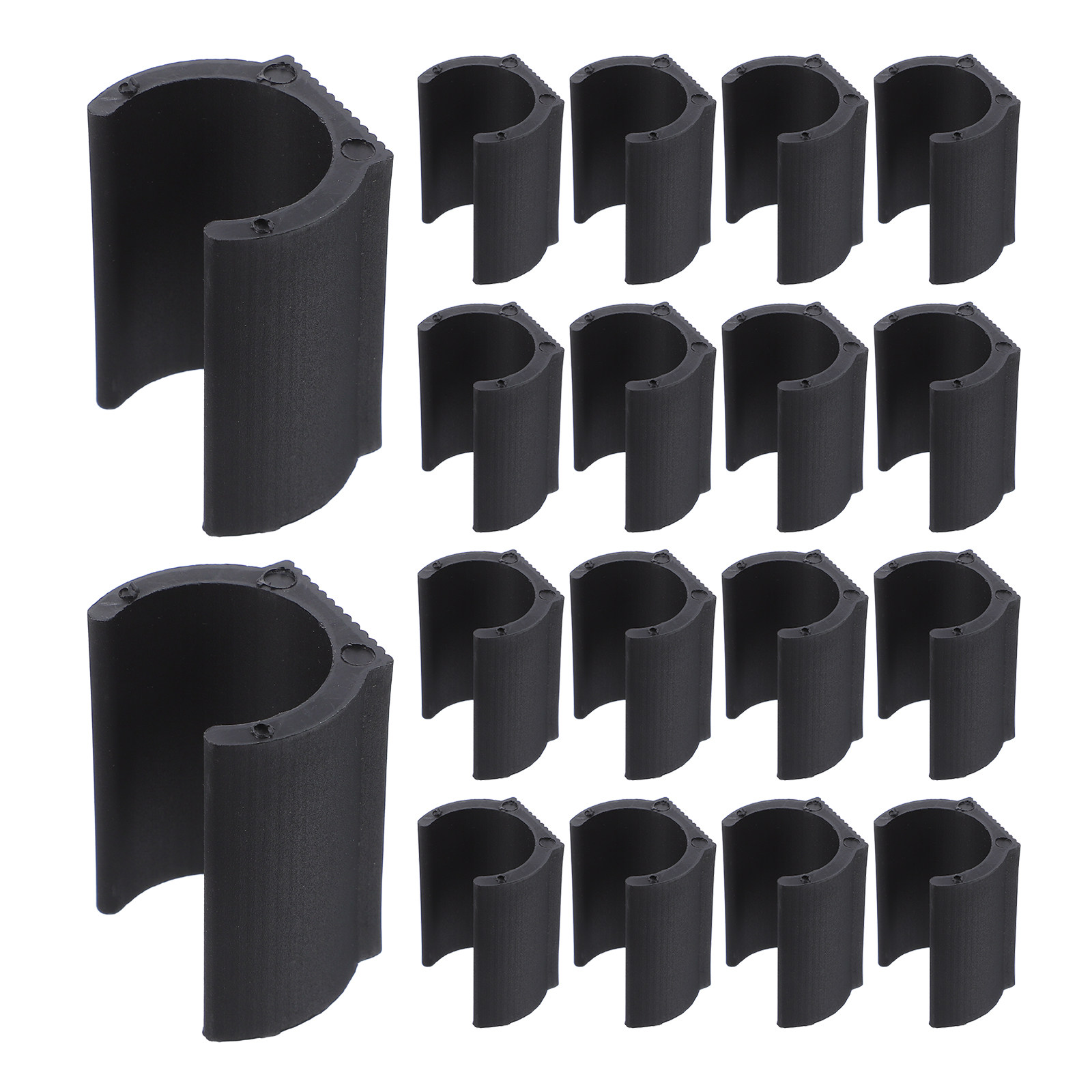 20Pcs Chair Pipe Clamp Black P - Plastic Pipe Clip ulasan dan harga
