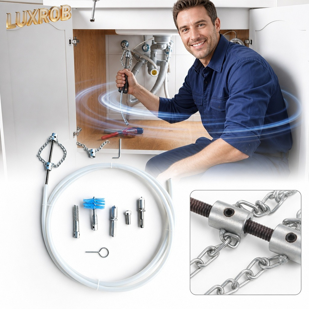 Electric Drill Drain Auger Kit - Drain Snake Flexible ulasan dan harga
